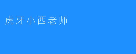 虎牙小西老师