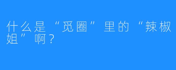 什么是“觅圈”里的“辣椒姐”啊?